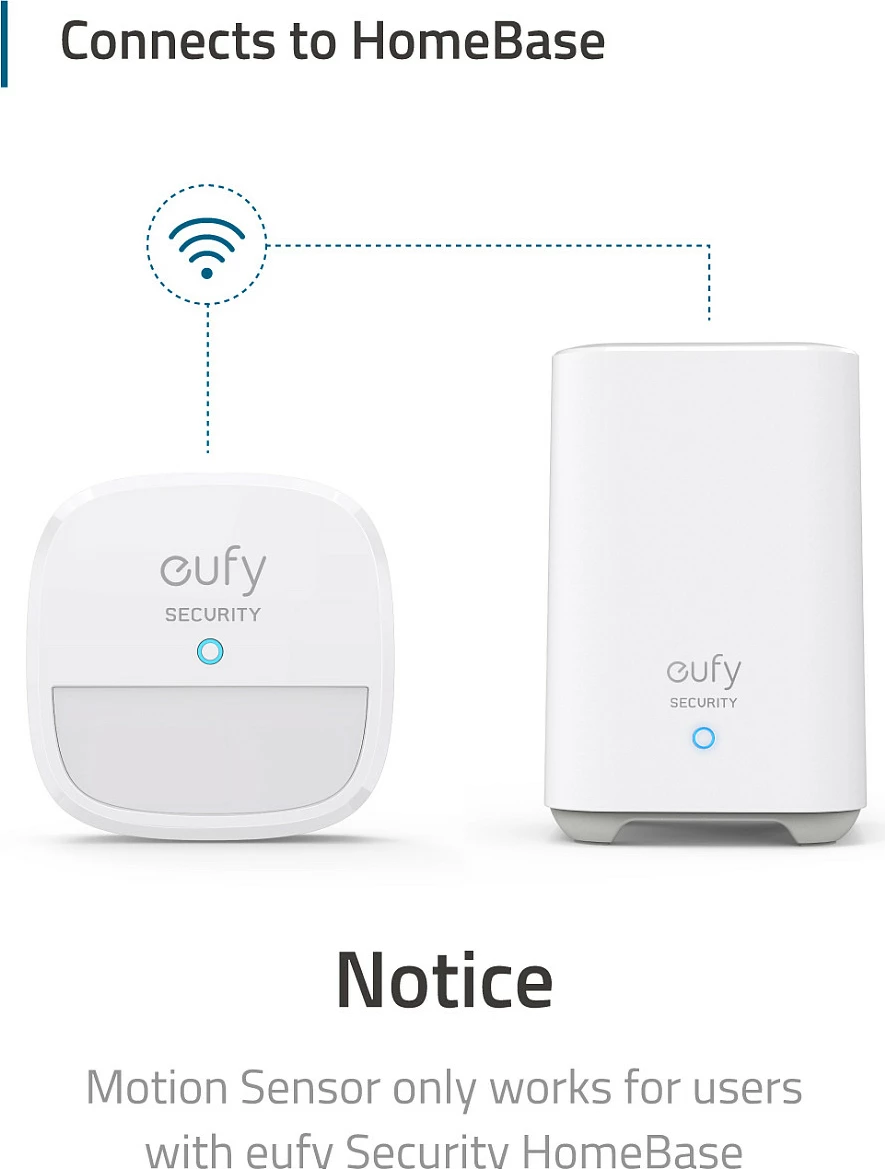 Sensor lëvizjeje Eufy T8910021, wireless, Wi‑Fi, montim në mur, 9.144 m, i bardhë