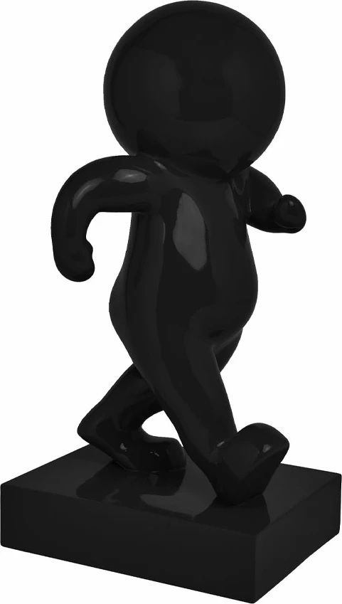 Figurë dekorative Enzo, polirezine, e zezë, 24x23x46 cm