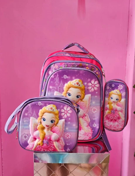 Set çantash SCF3, me dizajn princeshe dhe drita