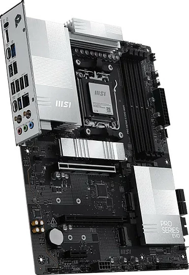 Pllakë amë MSI PRO X870E-S EVO WIFI, Socket AM5, ATX, DDR5 deri 256GB, Wi‑Fi 7, 5G LAN, argjendtë/zezë