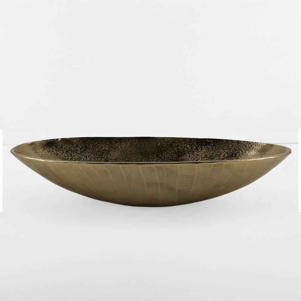 Enë dekorative CIOTO, alumin, ngjyrë ari, 43x18x9cm