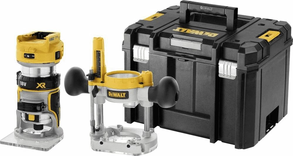 Frezë akumulatori DeWalt DCW604NT 18 V, kollet 8 mm, thellësi 55 mm, me kuti TSTAK, pa bateri/karikues