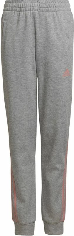 Pantallona për fëmijë adidas, gri me detaje rozë [Madhësia: 164 cm]
