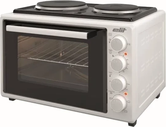 Mini furrë me dy plita, Elit OPTIDUO 35WH, 35 L, 1400 W, me shkop rrotullues dhe dritë, e bardhë 6