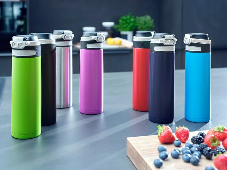 Gotë termike udhëtimi Leifheit 3275, 600 ml, e zezë/blu