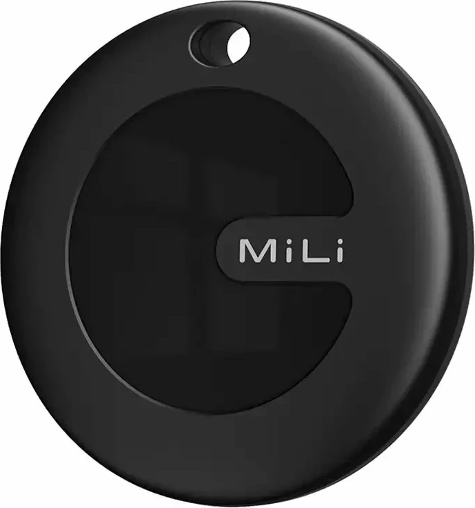 Tracker MiLi MiTag DUO, kompatibil me Android/iOS, Bluetooth 5.2 deri 100 m, IPX67, me mbështjellës/kasë, i zi, 1 copë