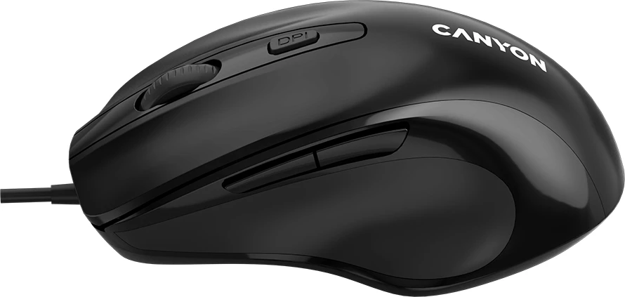 Maus CANYON M-6 me kabllo USB-A 3200 DPI, 6 butona, i zi