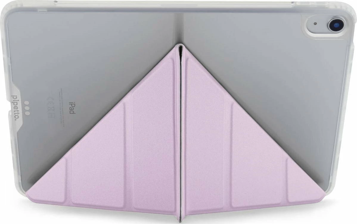 Mbështjellës për tablet Pipetto Origami No1, 5-në-1 stand, auto sleep/wake, për iPad Air 11 (2024) / iPad Air 10.9 (2022/2020), vjollcë metalike
