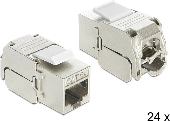 Modul Keystone RJ45/LSA DeLOCK Cat6A, metalik