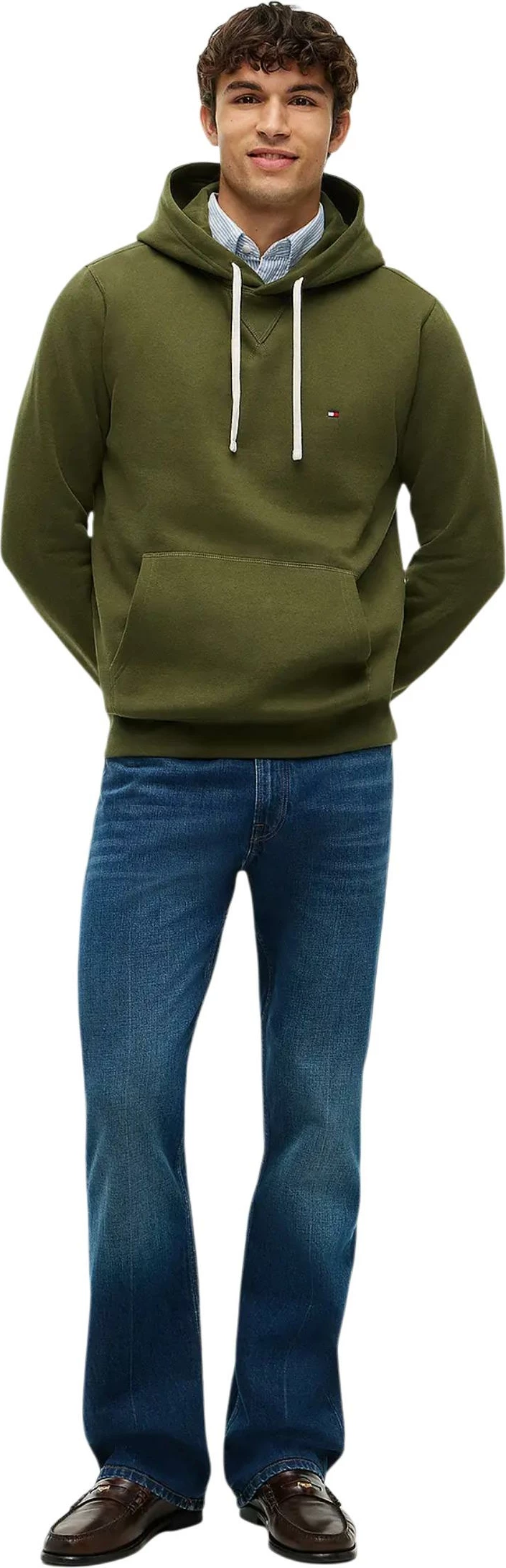 Duks me kapuç për meshkuj Tommy Hilfiger MW0MW39997, i gjelbër [Madhësia: M]