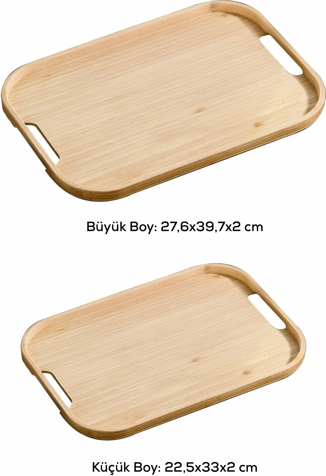 Set tabakash bambuje, shumëngjyrëshe, Hermia Concept, 2 copë, Acero-32111