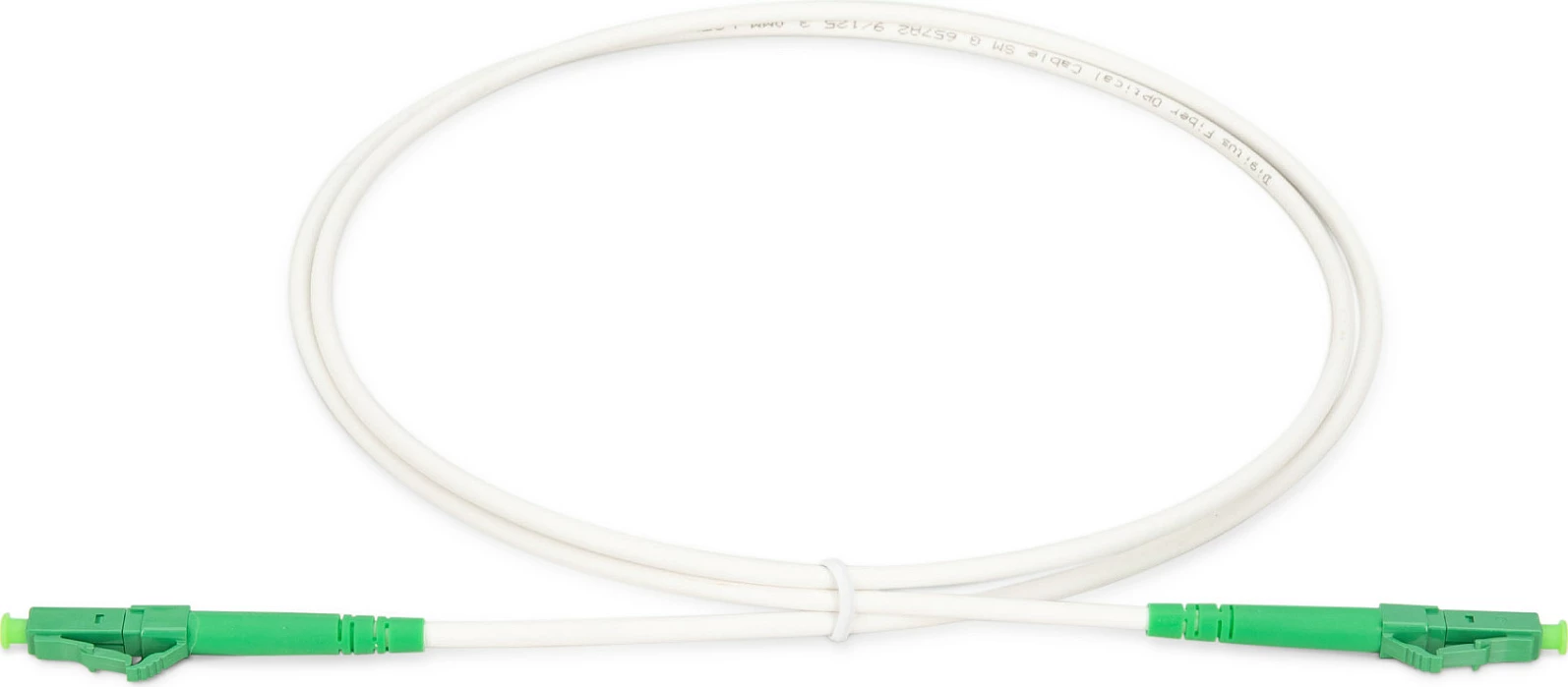 Kabllo optike Digitus LWL Patchkabel LC/APC 1m singlemode, e bardhë/gjelbër