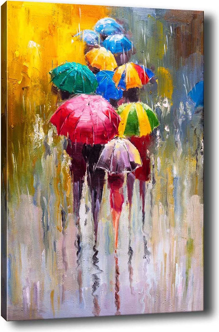 Pikturë dekorative në kanavacë, shumëngjyrëshe, 50x70cm, kornizë druri, Wallity, 248