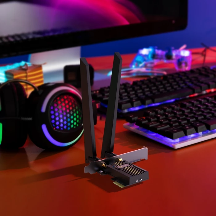 Kartelë rrjeti PCIe TP-LINK Archer TBE400E, Wi-Fi 7 BE6500, Bluetooth 5.4, tri-band, 2 antena