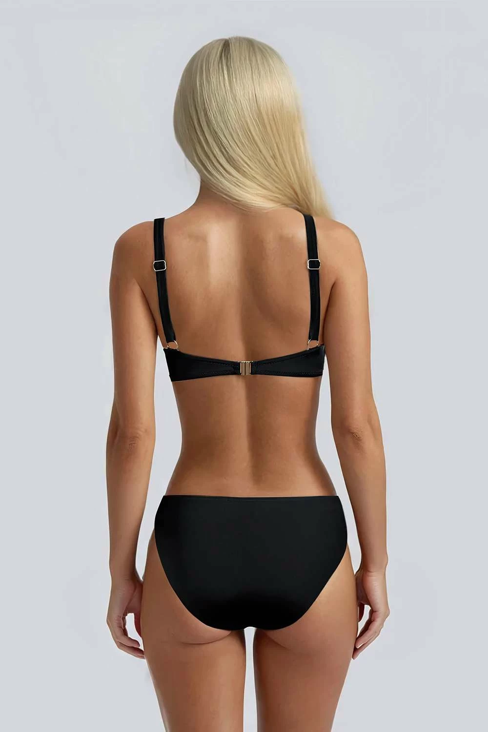 Set bikini dy pjesësh, ngjyrë e zezë, Jumeon, Delma