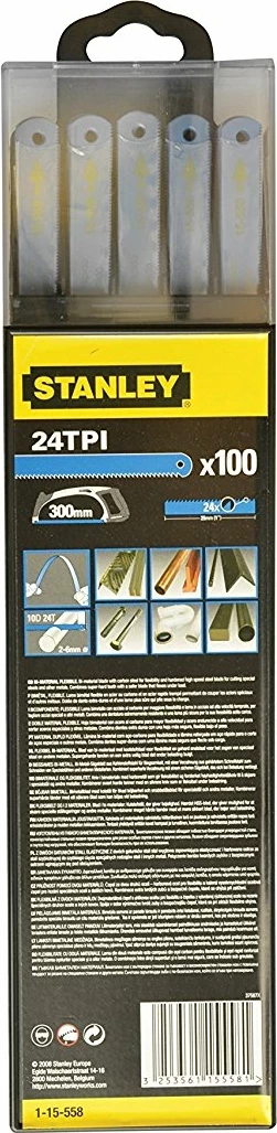 Teh sharrë për metal Stanley 1-15-558, 300 mm, 24 TPI, set 100 copë