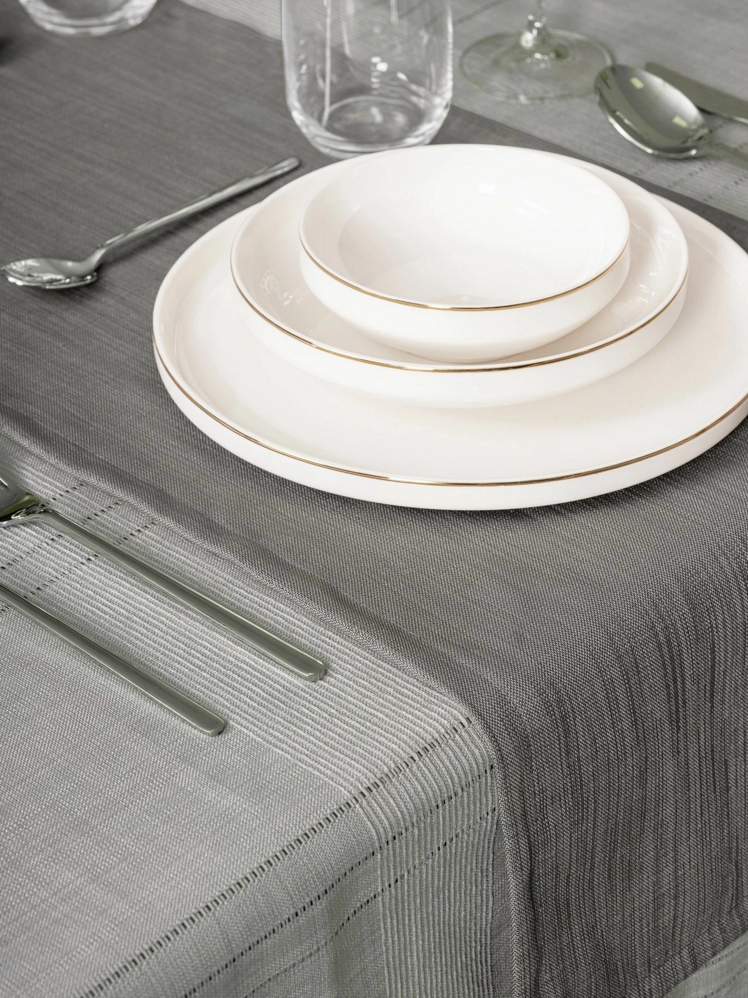 Set mbulesash tavoline (2 copë), L'essentiel, Jasmine 220, gri