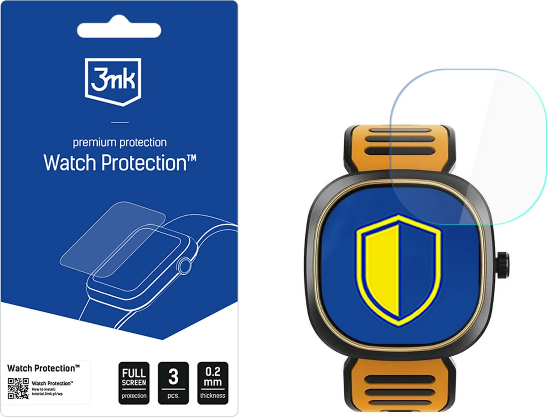Mbrojtëse ekrani për smartwatch 3mk Protection, për Doogee D11, 3 copë, transparente