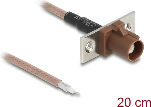 Kabllo antene DeLOCK 90733, FAKRA F, RG-316/U, 0.2 m, 50 Ω, kafe
