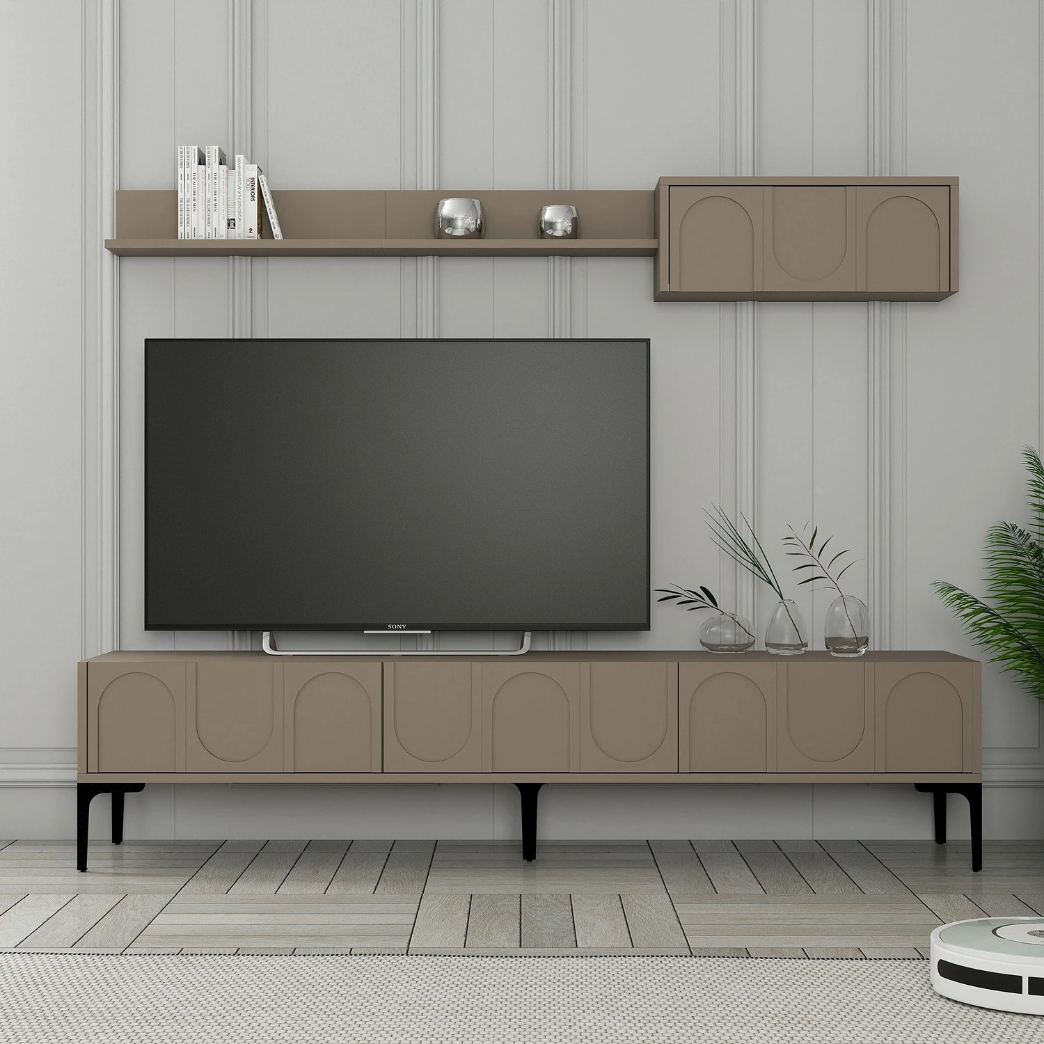 Njësi TV Skye Decor, Lyon 2 - Atlas, e zezë
