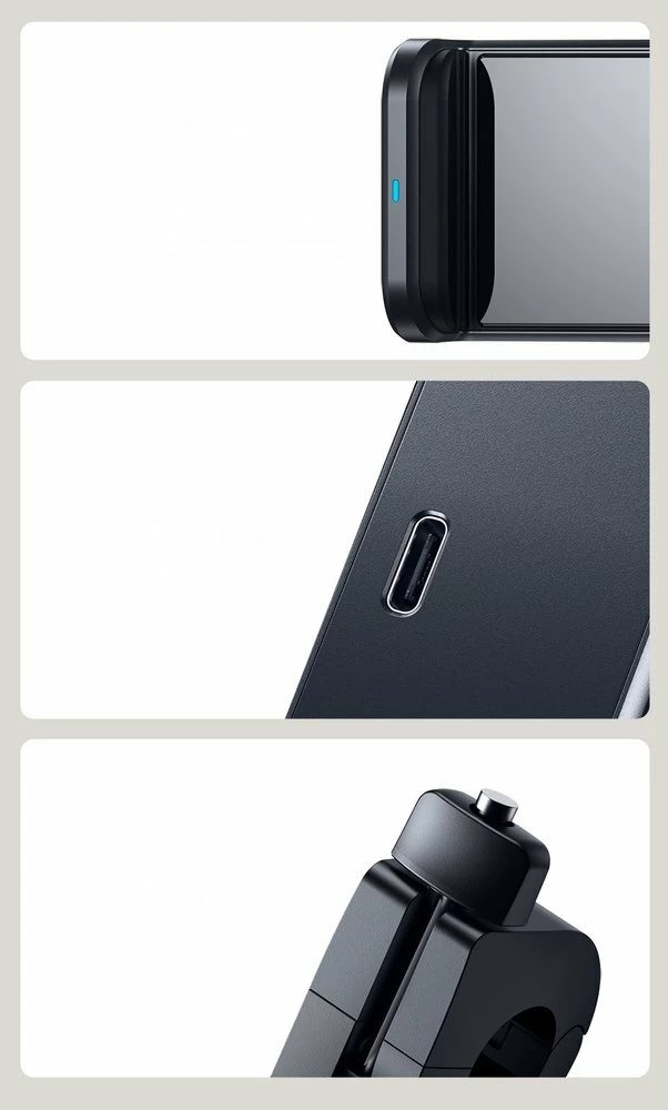 Mbajtës telefoni për makinë Baseus WXHZ-01 me karikues wireless 15W, i zi