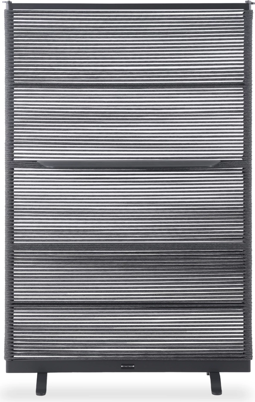 Ndarës dekorativ DELANOR, alumin & litar, ngjyrë qymyr, 120x178.5cm