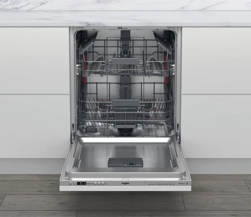 Enëlarëse e integrueshme plotësisht Whirlpool WI 7020 P, 14 sete, 60 cm, Argjendtë