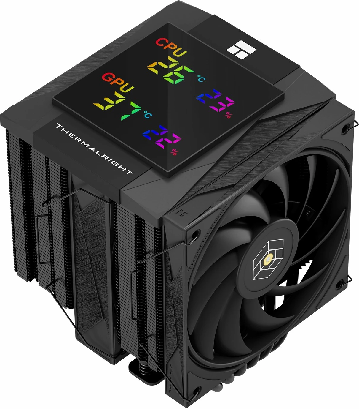Ftohës ajri CPU Thermalright Royal Knight 120 Digital, 2x120mm PWM, LCD, i zi