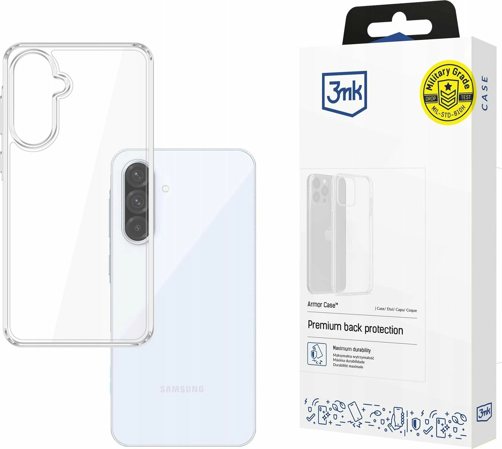 Mbështjellës 3MK Armor Case për Samsung Galaxy A36/A56, 1.5 mm, TPU/PC, i tejdukshëm