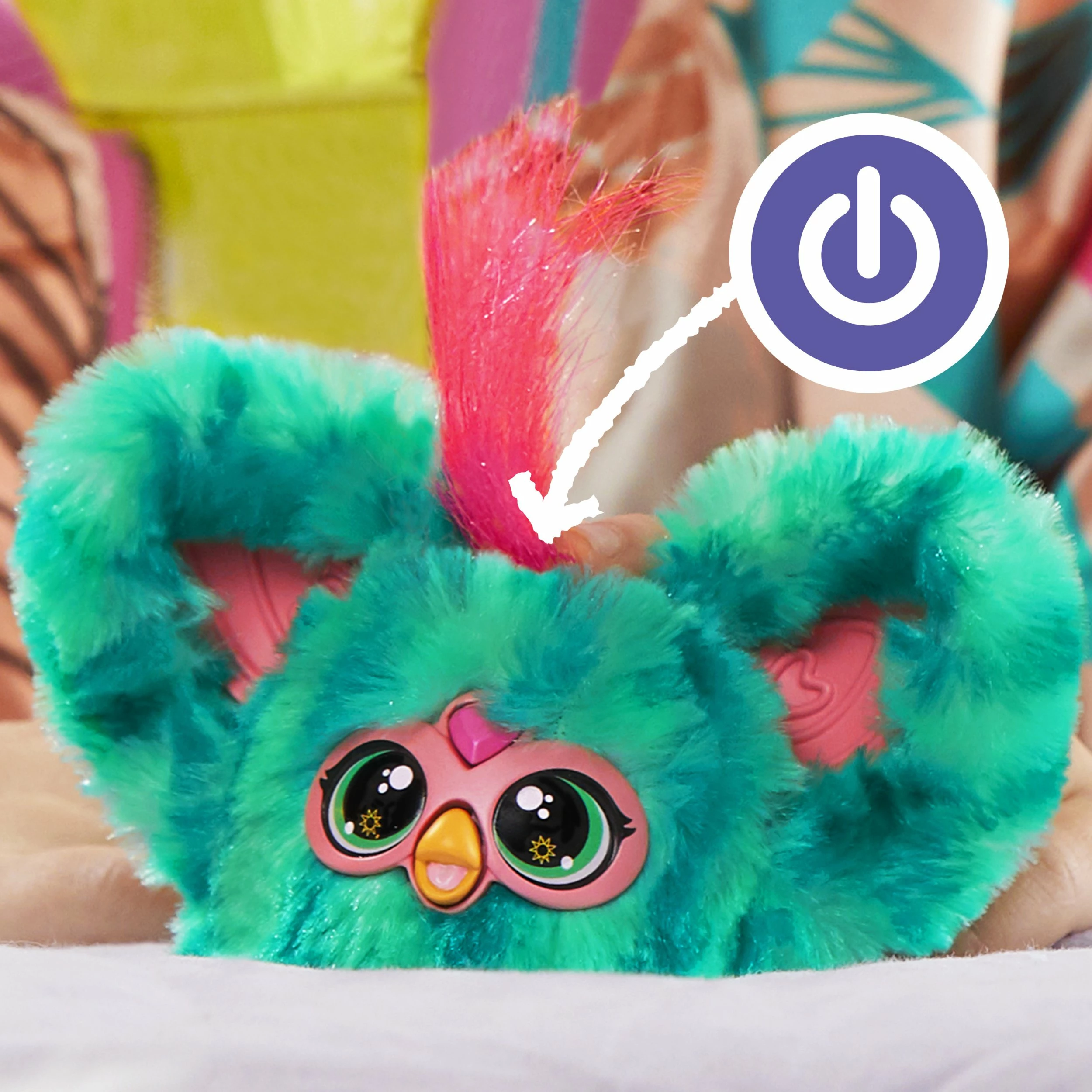 Lodër interaktive pelushi Hasbro Furby Furblets Mello-Nee F97035L4, 5 cm, e gjelbër