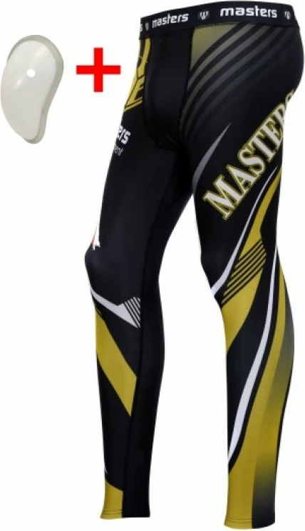 Pantallona sportive për meshkuj Masters, të zeza me ari