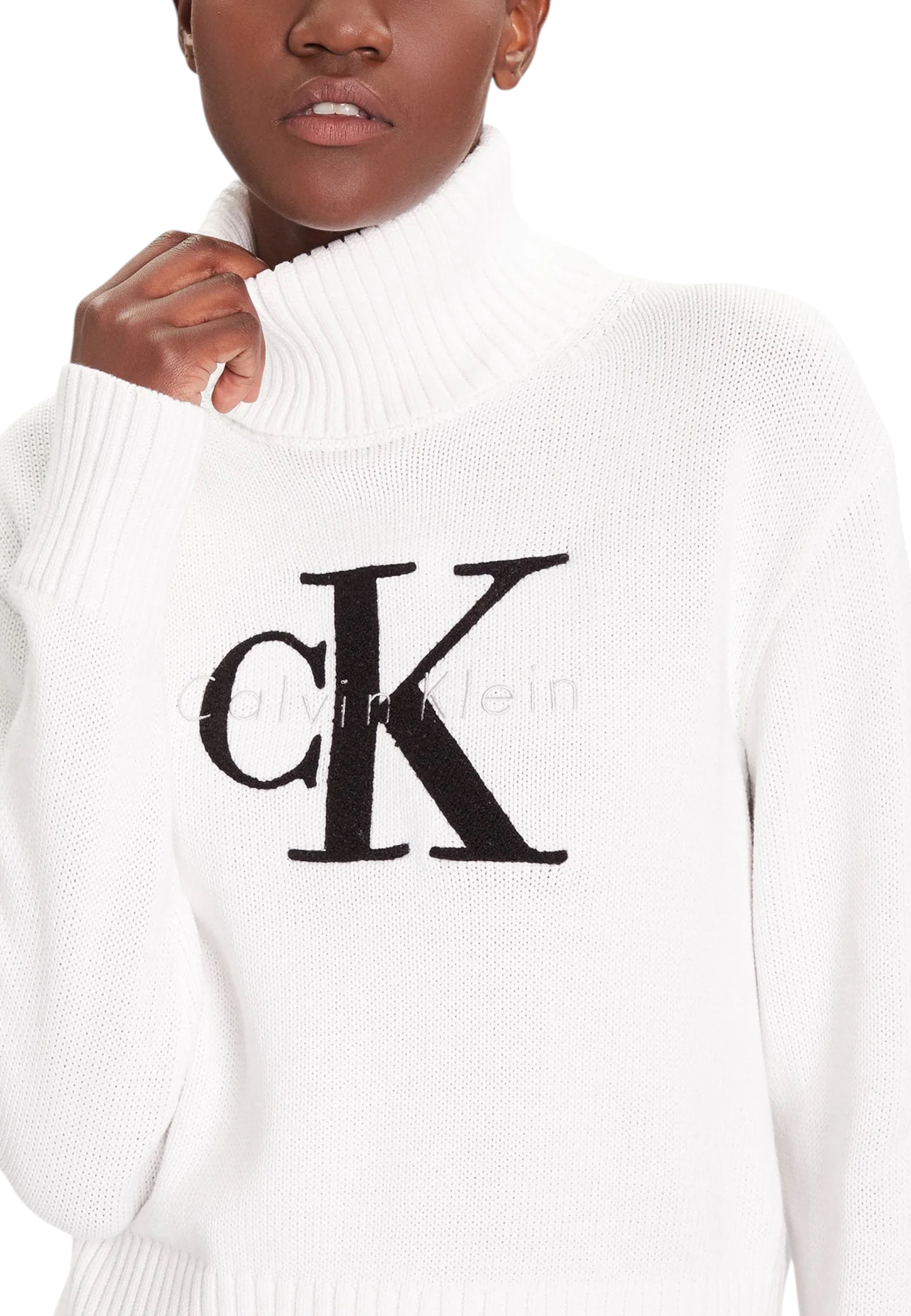 Xhemper për femra Calvin Klein Jeans LV047D354G, e bardhë [Madhësia: L]