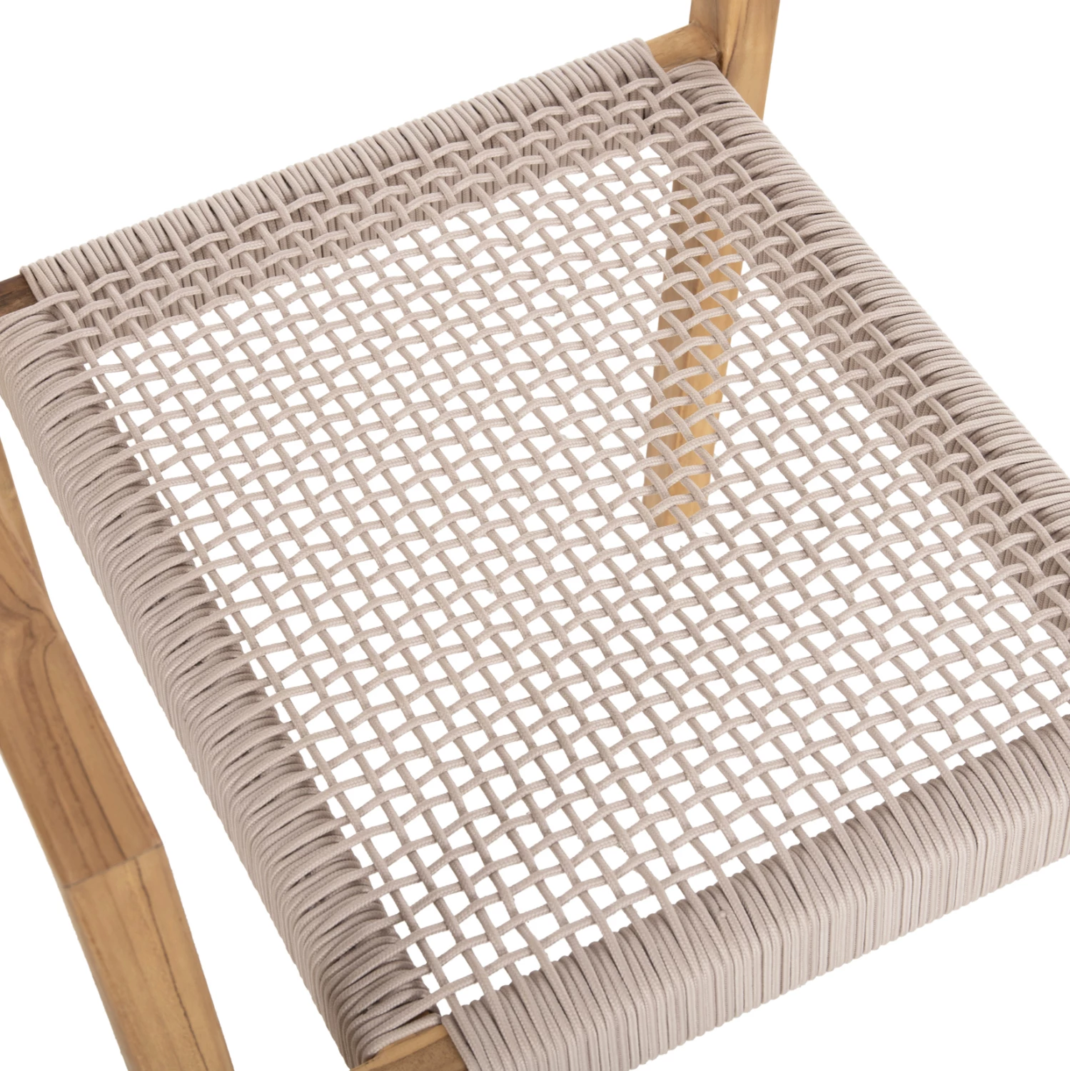 Karrige CHARLOTTE FH9637.07 dru TEAK natyral & litar bezhë 58x61x81Hcm