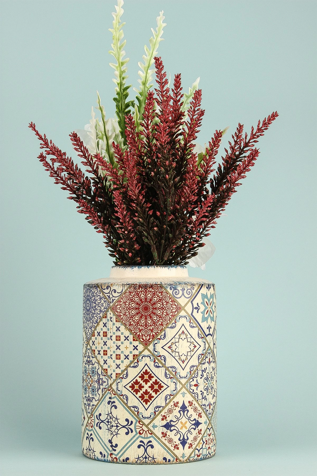 Vazo dekorative qeramike, shumëngjyrëshe, Evila Originals, YL730, 12x17cm