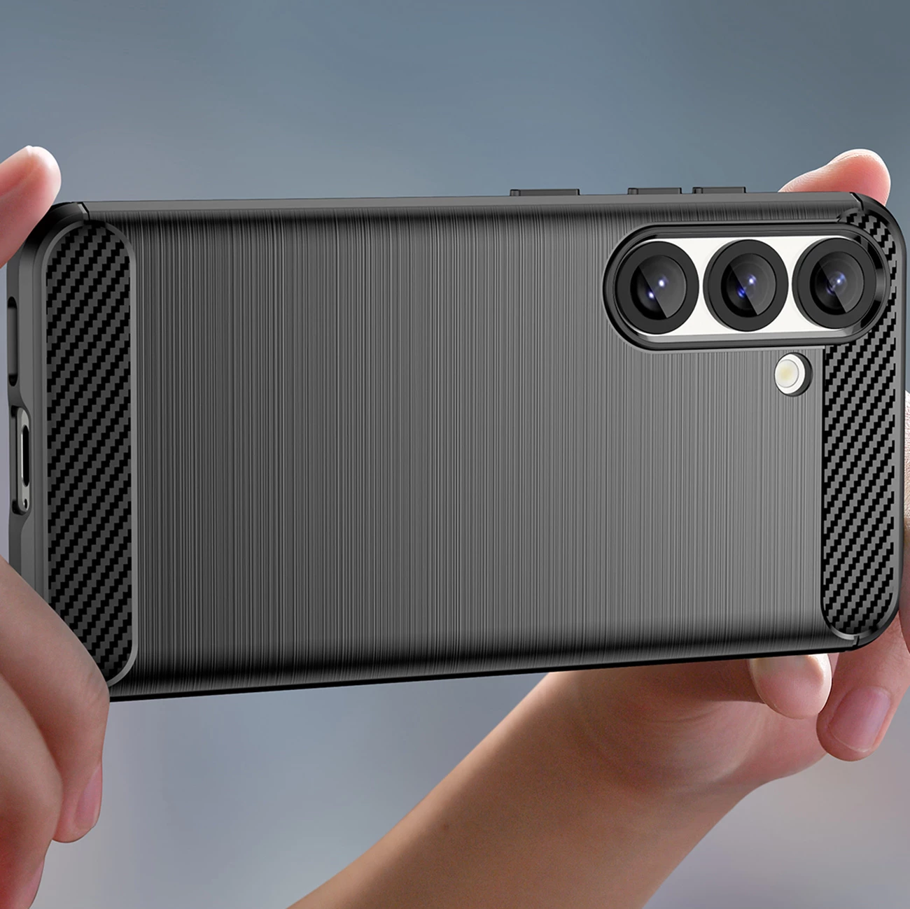 Mbështjellës Hurtel Carbon Case për Xiaomi Poco X7 Pro, TPU, i zi