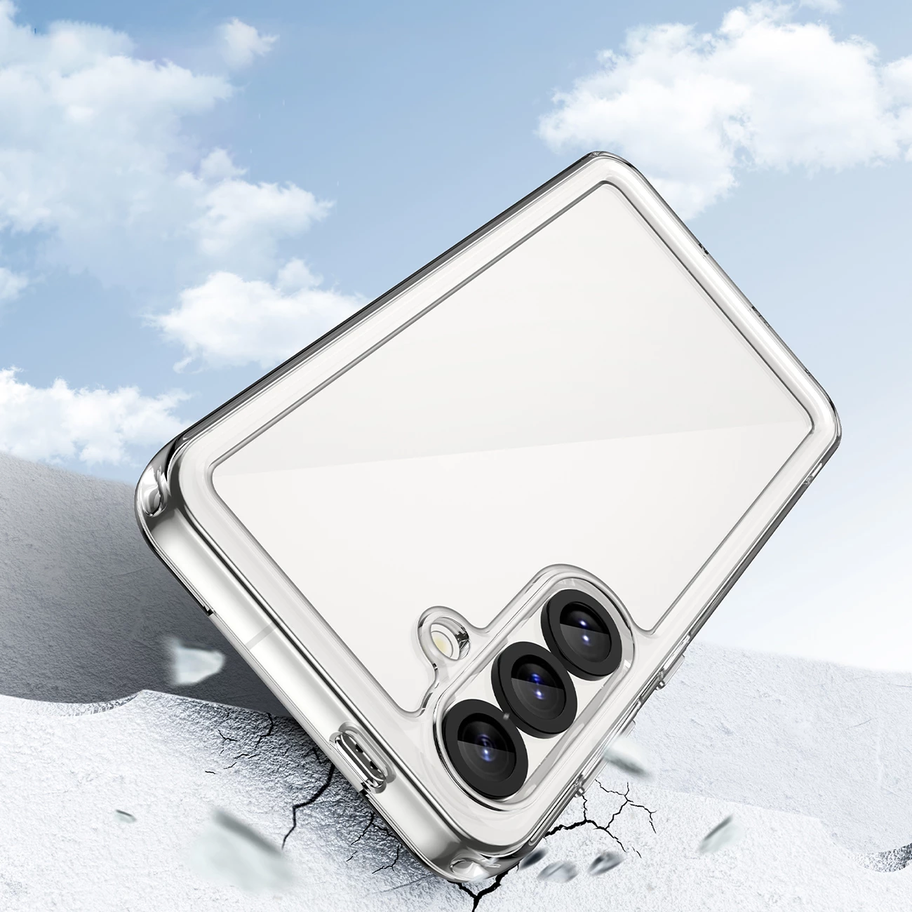 Mbështjellës Hurtel Outer Space Case për Samsung Galaxy S25, transparent black