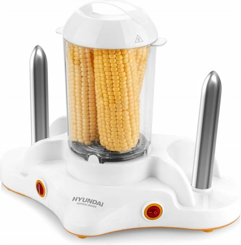 Aparat për hot dog Hyundai HDM110, 380W, deri 12 salsiçe, i bardhë
