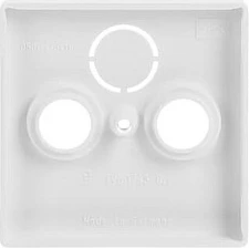 Prizë muri SAT/TV/Radio Busch-Jaeger 1743-884, 2 dalje, 63x63 mm, e bardhë mat