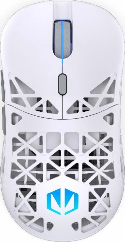 Maus gaming Endorfy LIV Plus Wireless EY6A017, PAW3395, 26000 DPI, RGB, tri-mode, dock karikimi, i bardhë