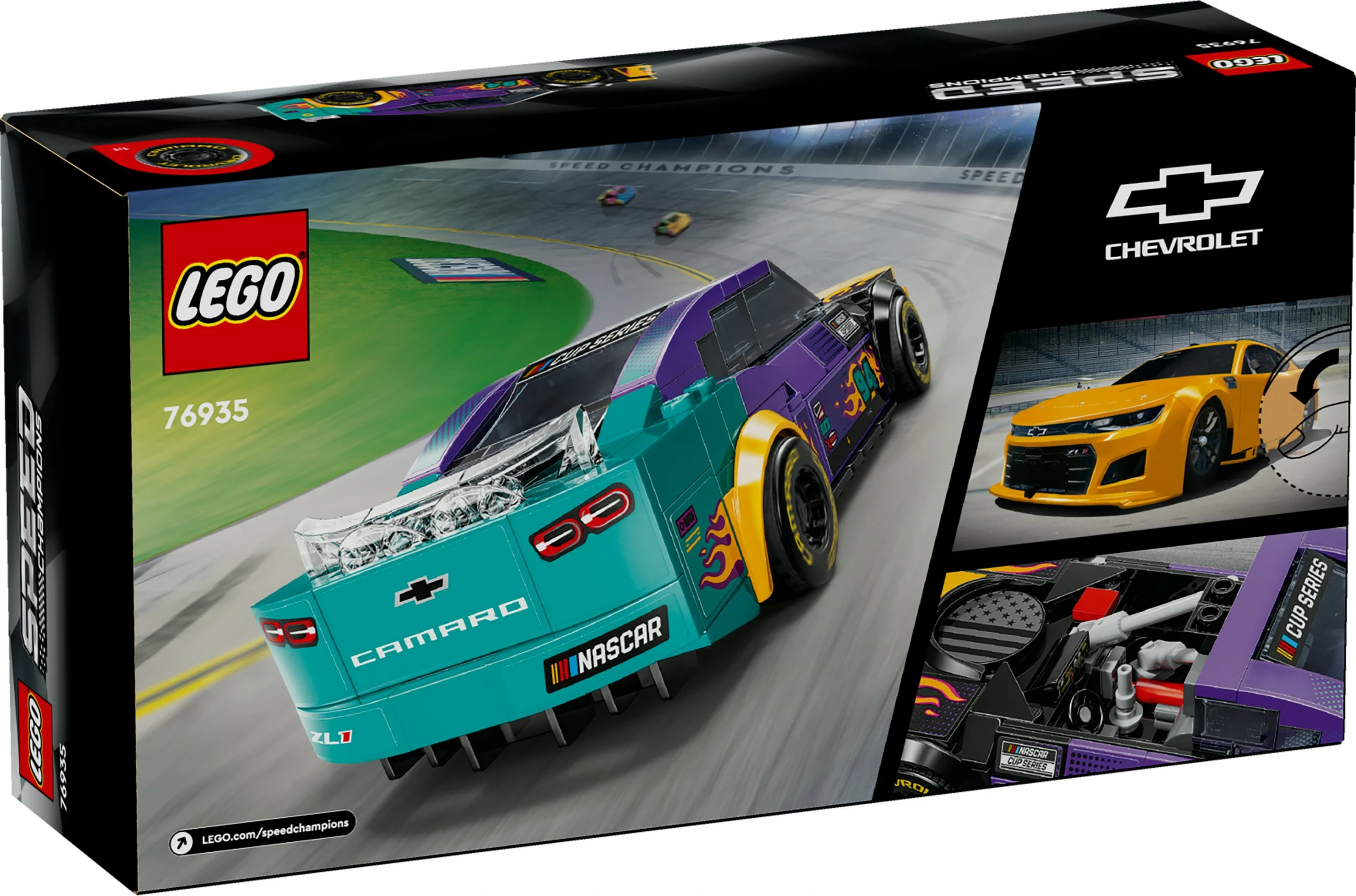 Set ndërtimi LEGO NASCAR Next Gen Chevrolet Camaro ZL1, 328 copë, shumëngjyrësh