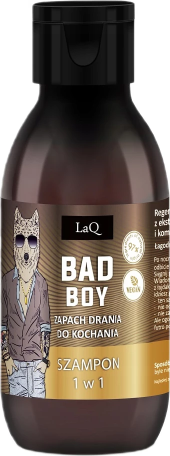 Shampon për burra LaQ Bad Boy mini regenerating shampoo 1w1, 100ml