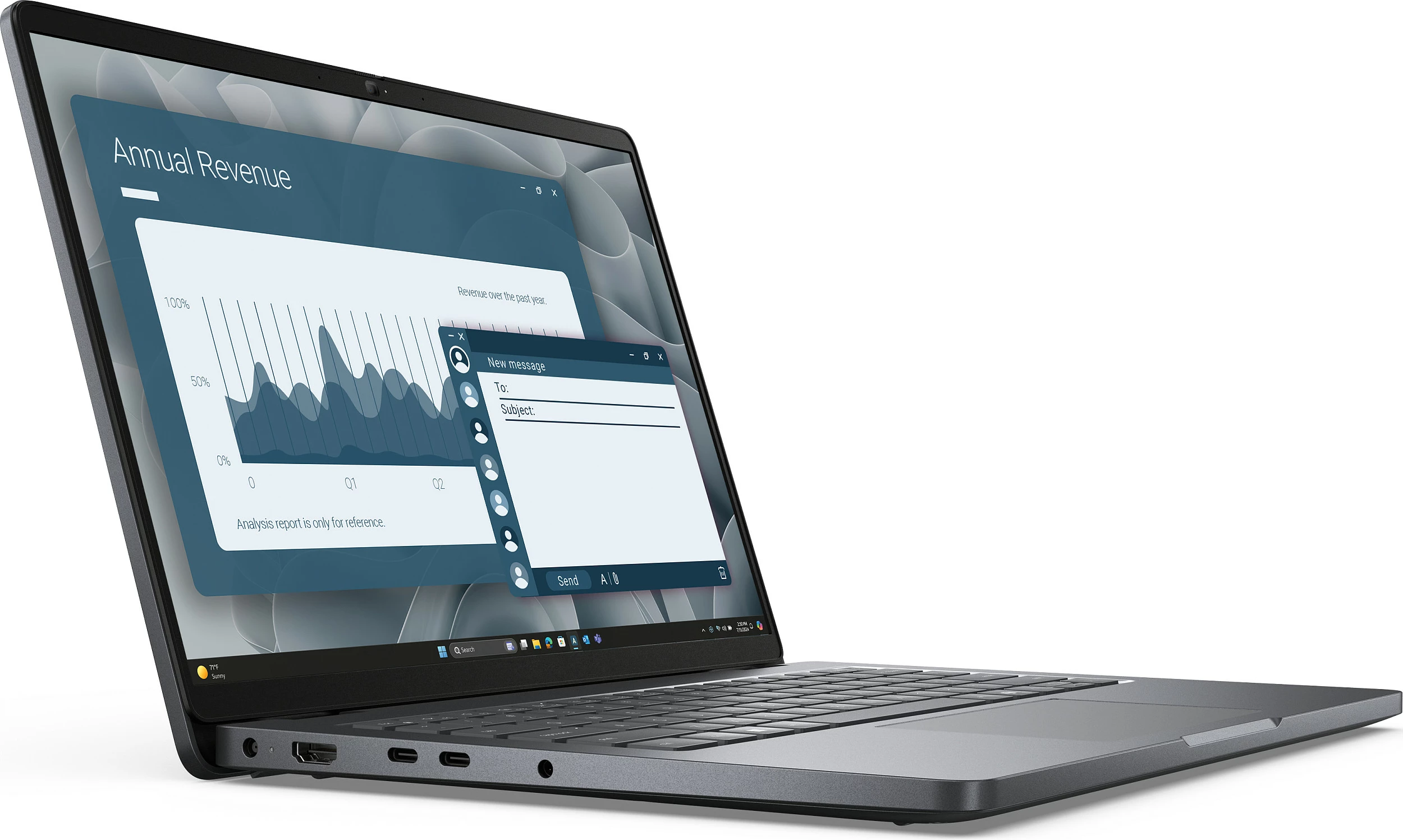 Laptop Dell Pro 14 PC14255, Ryzen 5 PRO, 16GB RAM Memorje, 512GB SSD, 14" 1920x1200 anti-glare, Magnetite