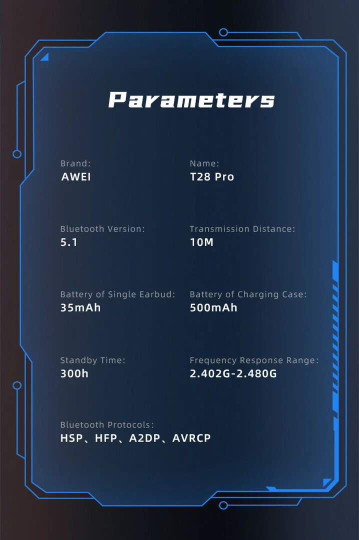 Kufje Me Bluetooth AWEI T28Pro (Portokall)