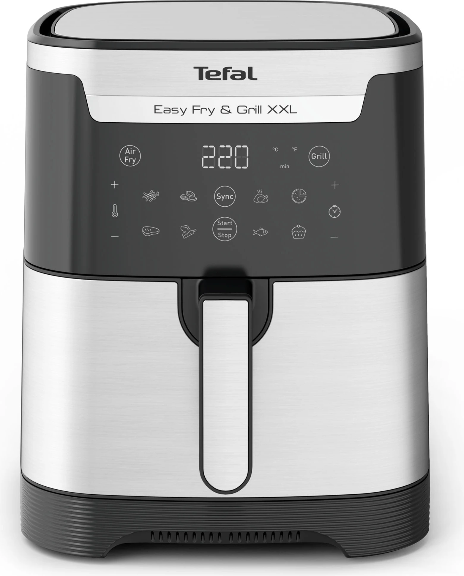 Fritezë me ajër dhe grill Tefal EY801D15 2-in-1 6.5L XXL, inox/zezë
