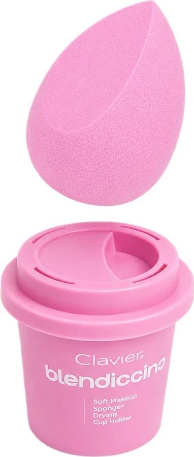 Sfungjer grimi me kupë Clavier Blendiccino Rose Presso për femra, 2 copë