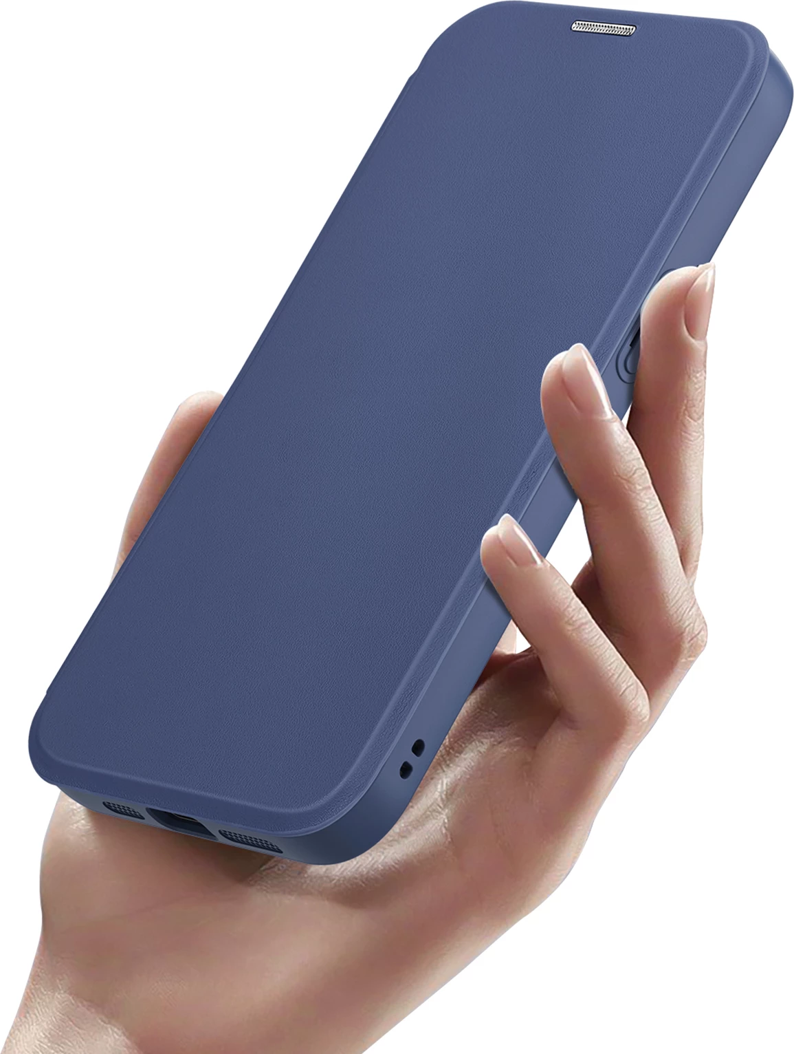 Mbështjellës Dux Ducis Skin X Pro për iPhone 15 Pro, MagSafe, Flip, Blu