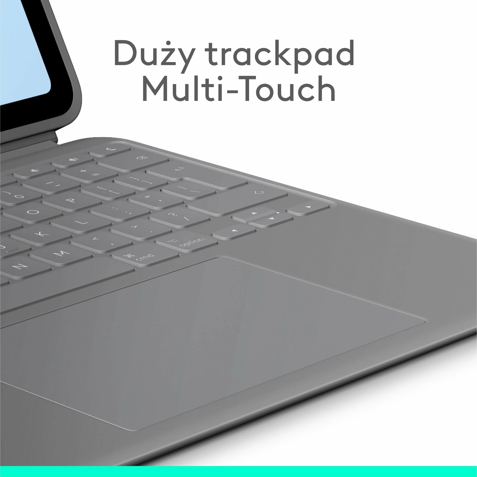 Tastierë me mbështjellës Logitech Combo Touch 920-012618 për iPad Air 13-inch (M2/M3, 2024/2025), Gri