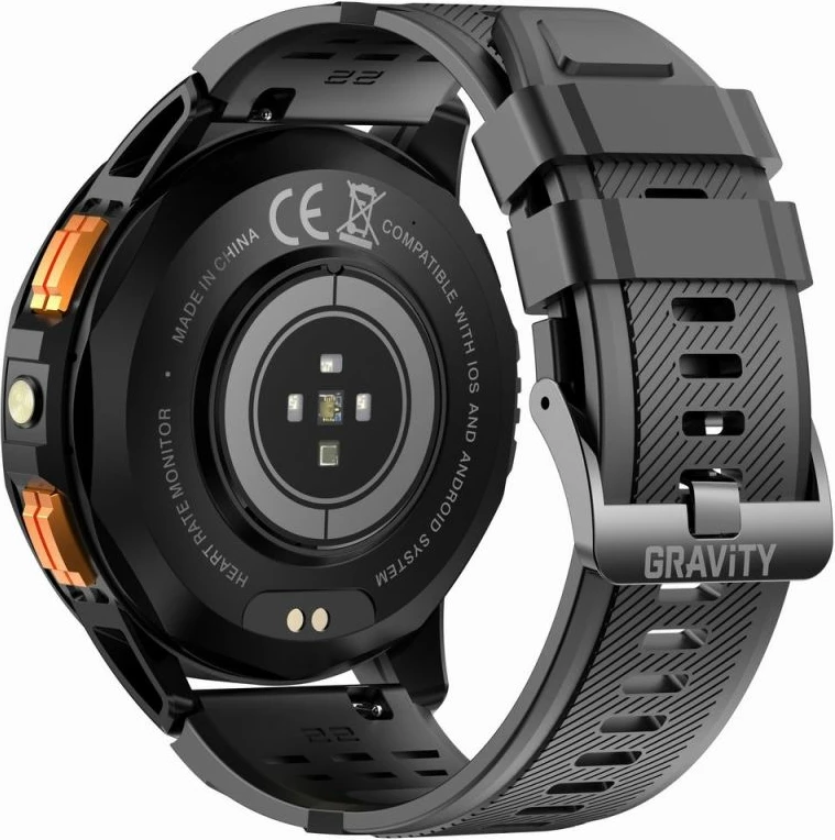 Smartwatch për meshkuj Gravity, e zezë