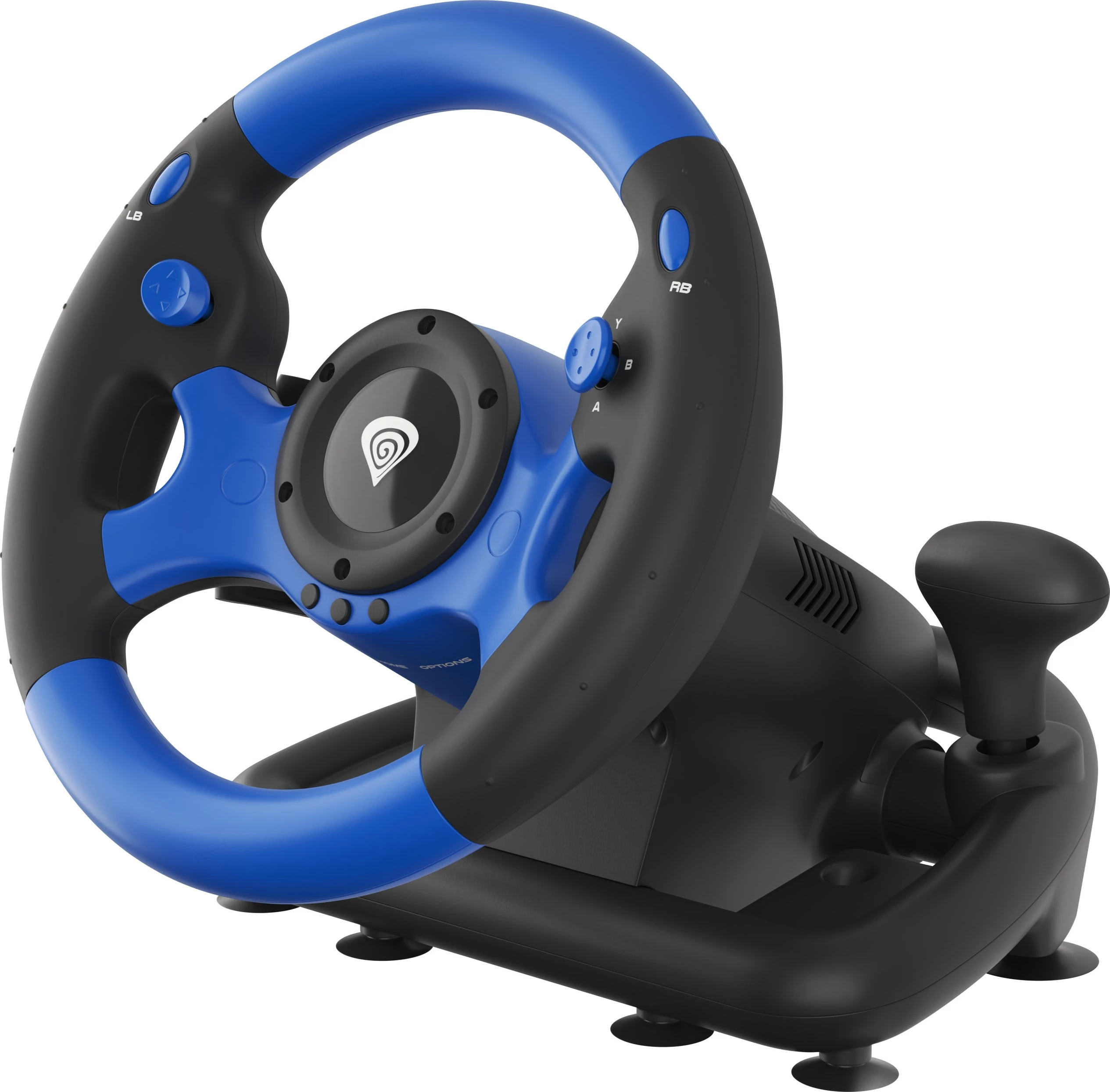 Timoni lojërash Genesis SEABORG 350 me pedale, për PC/XBOX/PS, 15 butona, USB, zi/blu