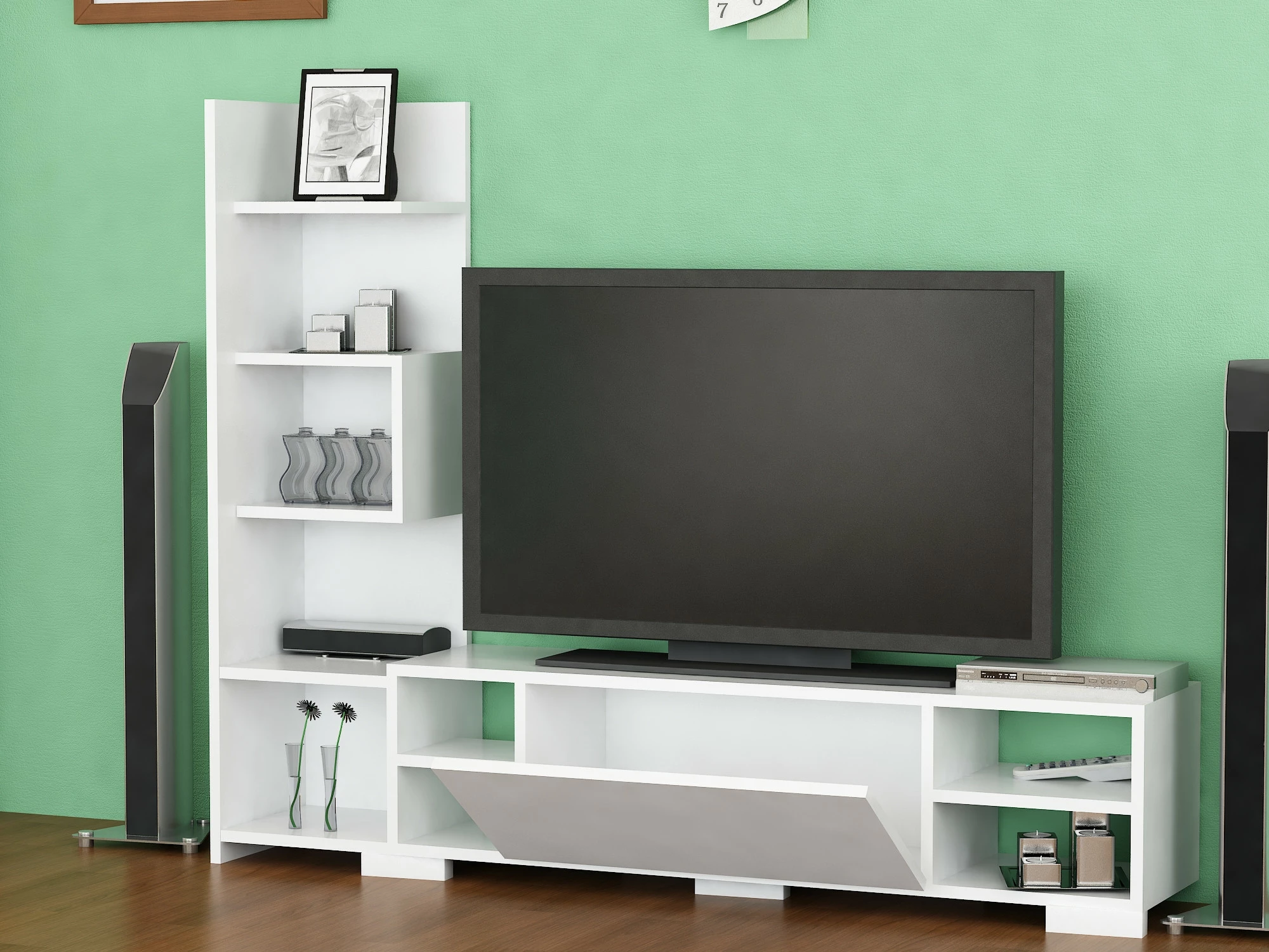 Komodë TV Hanah Home, Pera, e bardhë